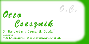 otto csesznik business card